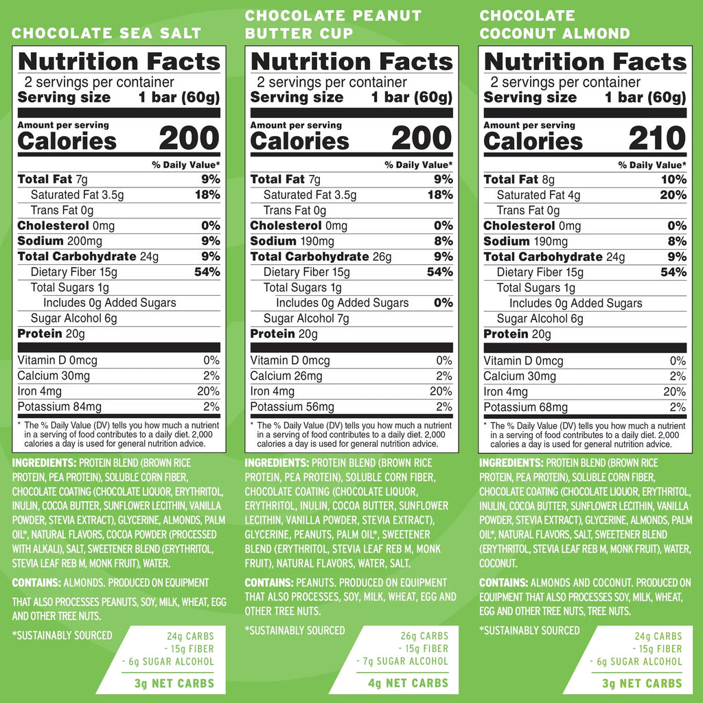 Protein Bars Sampler Pack Box of 12 U38554