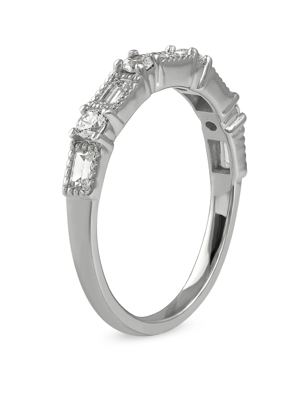 14K White Gold Diamond Women's Band P9259