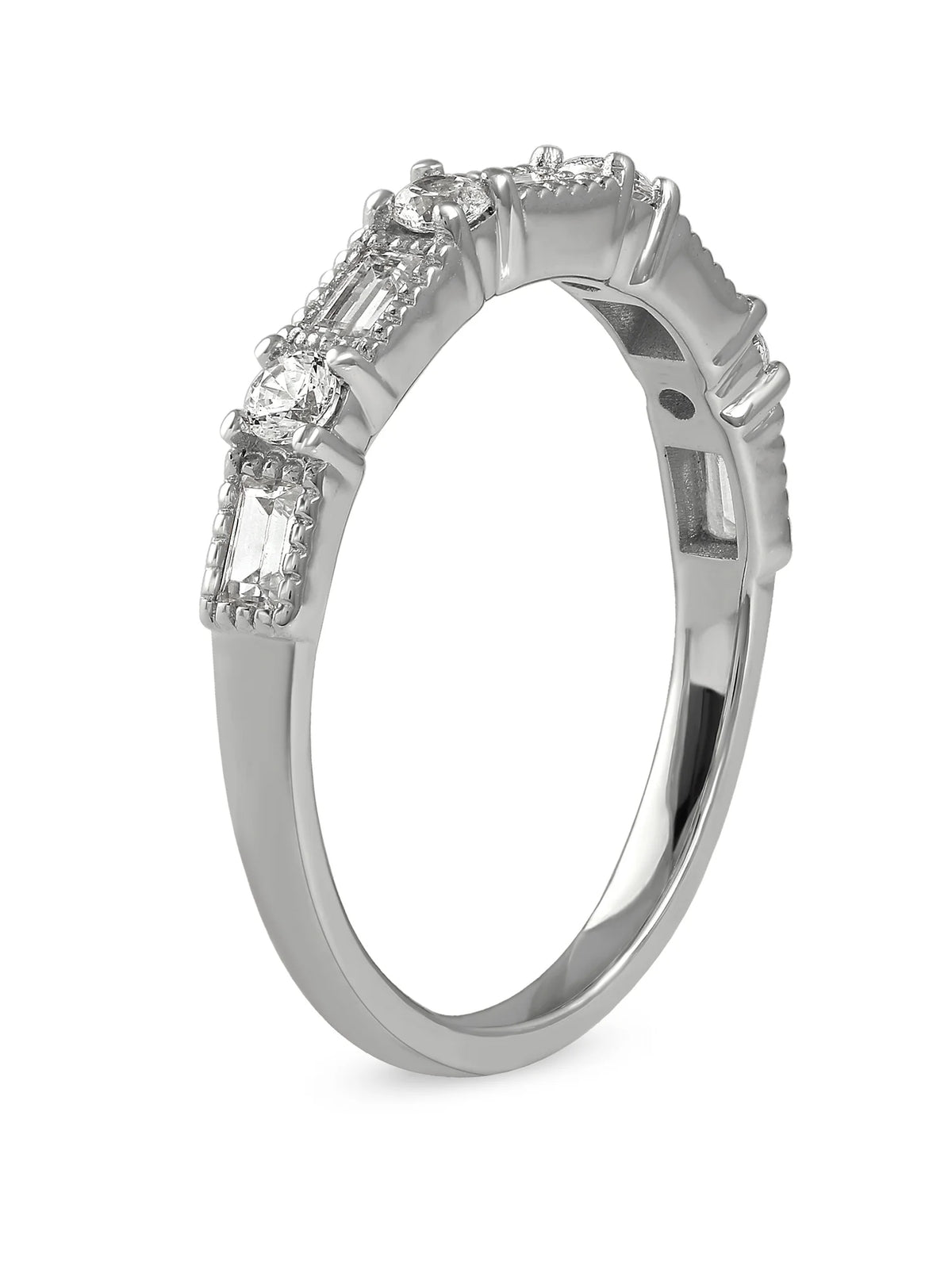 14K White Gold Diamond Women's Band P9259