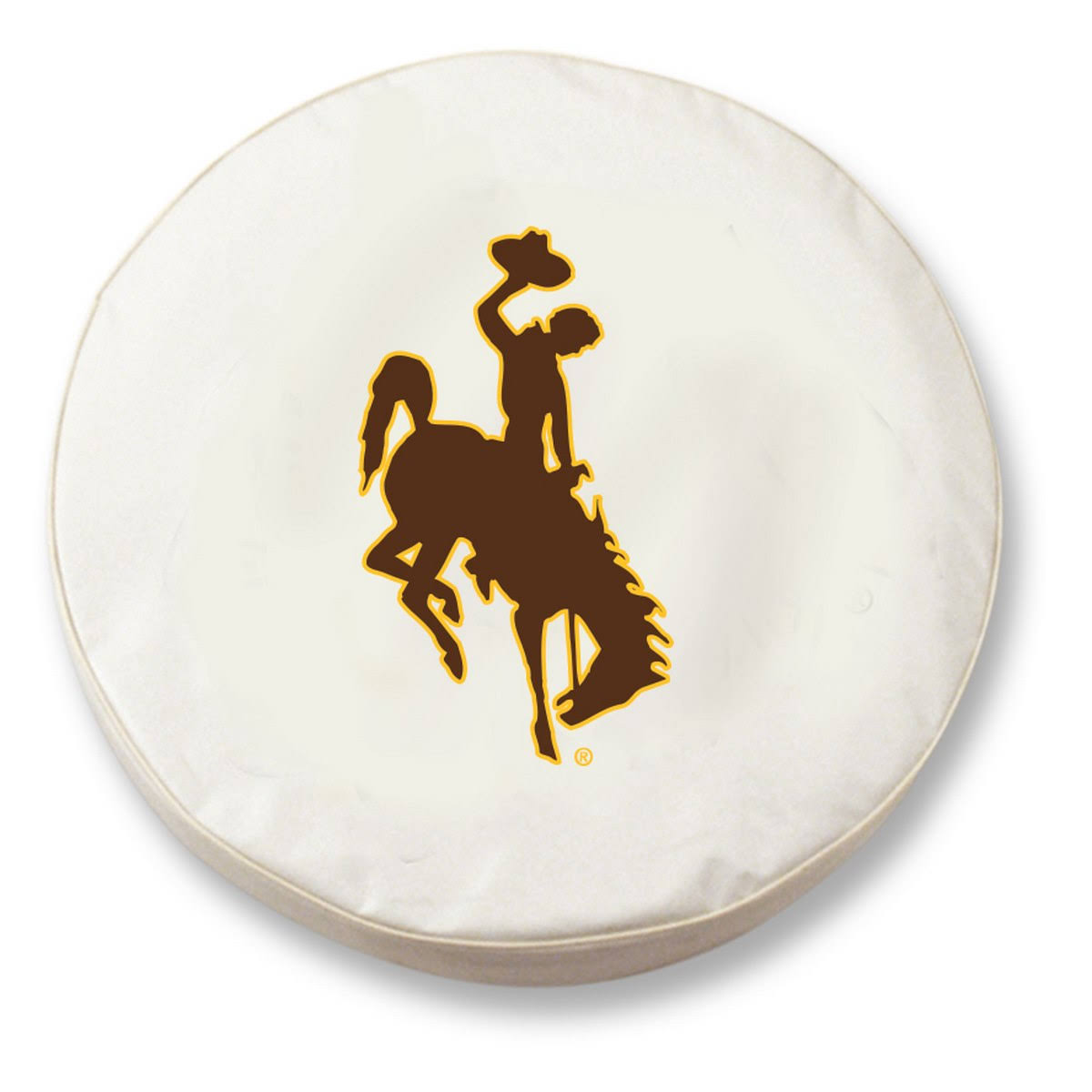 White Vinyl Fitted Spare Car Tire Cover O789932