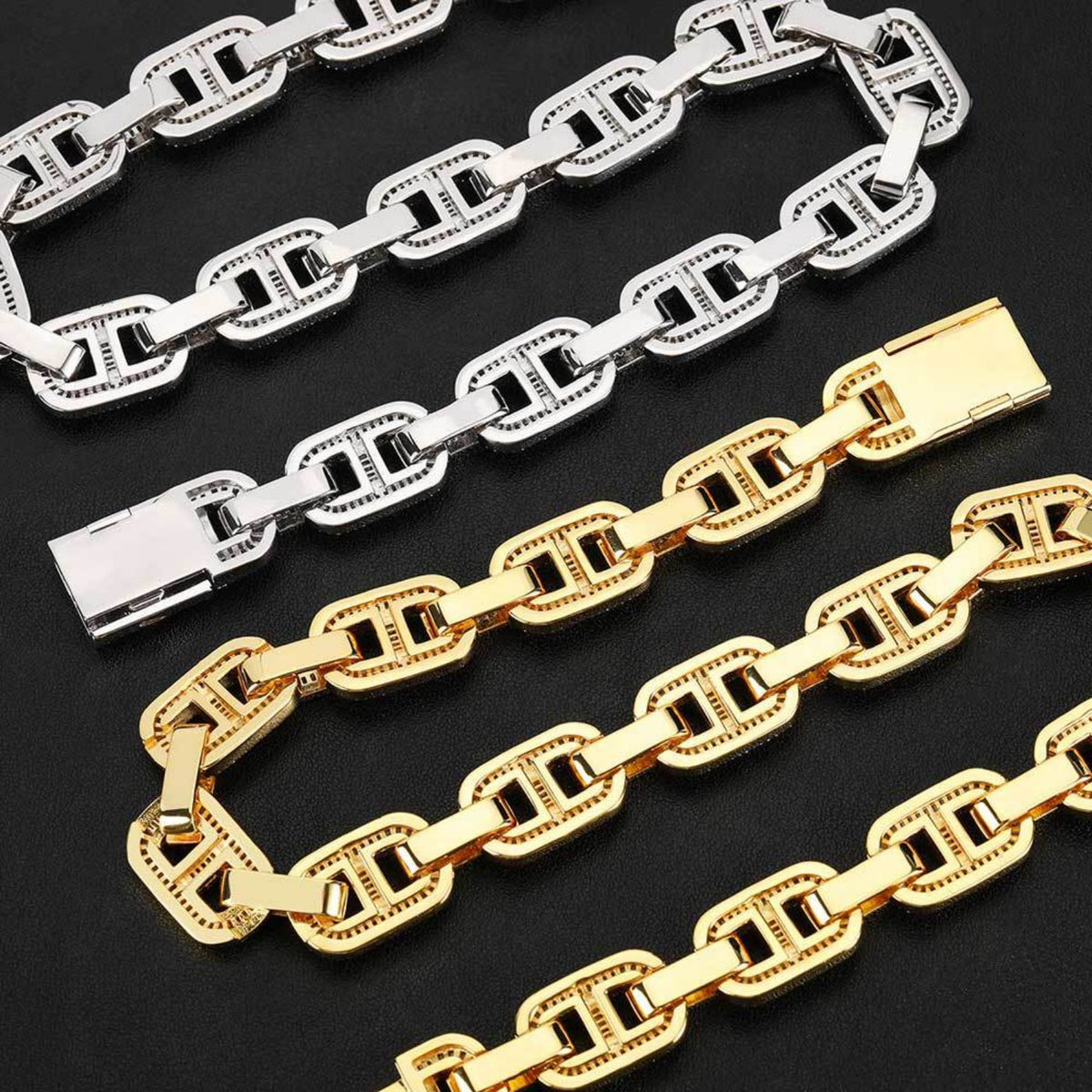 15mm Iced Out Cuban Link Chain Necklace, 16-24 Inch N839