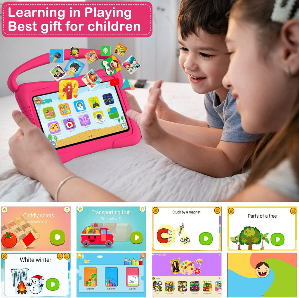 Kids Tablet 7 inch Android 11.0 HDTouchscreen Display 2+32GB Dual Camera Pack of 2 O68652