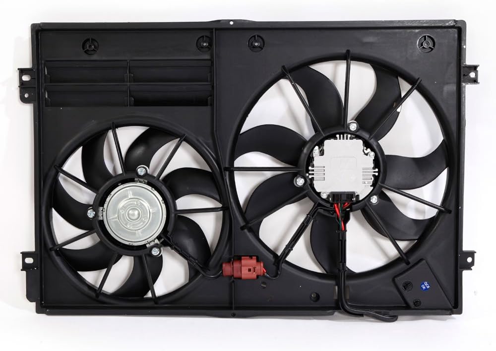 Engine Radiator Dual Fan Assembly Compatible with Volkswagen Audi 2.0L 1984CC Z6180