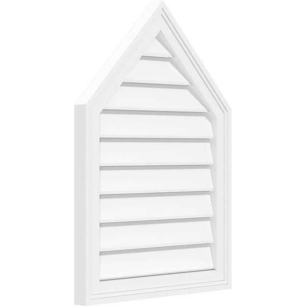 36x22W x 30x22H Peaked Top Surface Mount PVC Gable Vent W59354