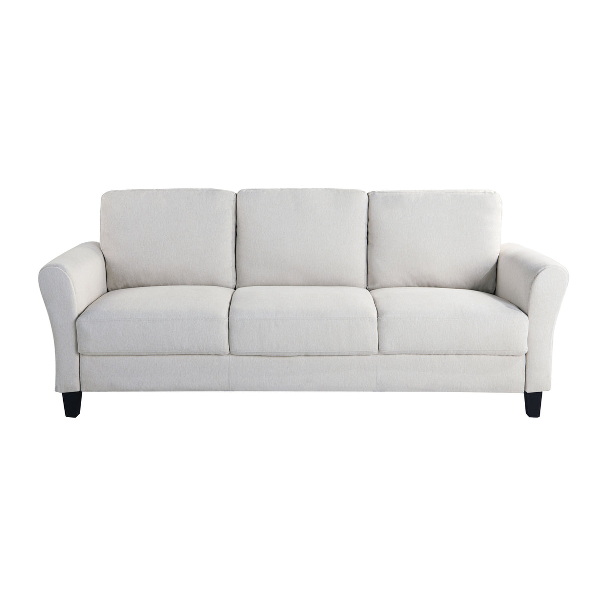 Oyster Fabric Sofa with Rolled Arms J55522