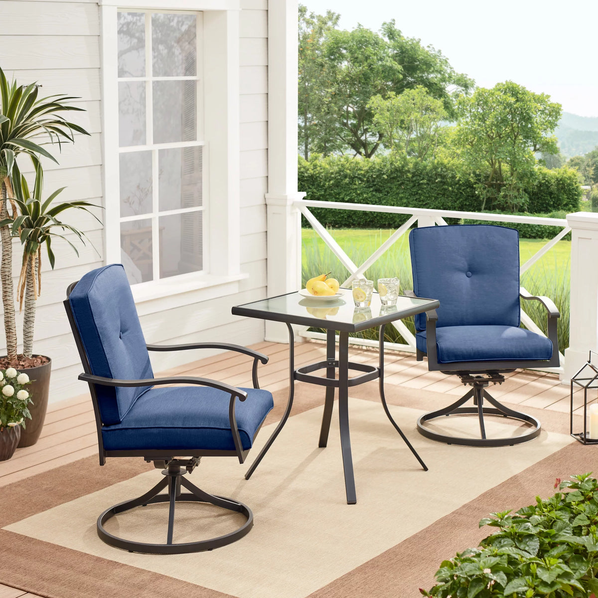 Blue 3-Piece Outdoor Bistro Set R105