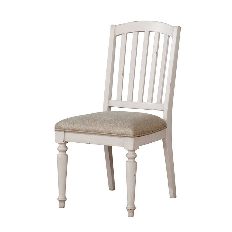 Antique White Wood Side Chair (Set of 2) S29889