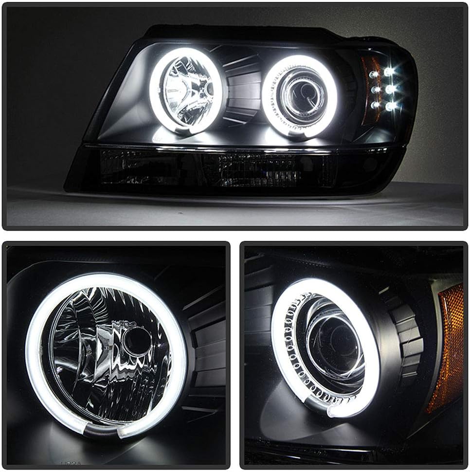 Black Housing Projector Headlights Headlamps W2547