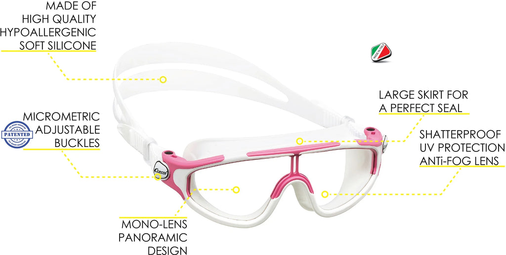 Pink White Kids Swim Mask F831469