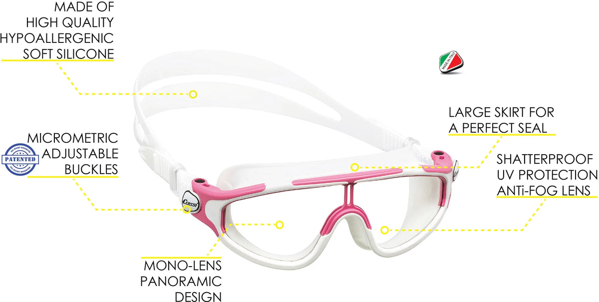 Pink White Kids Swim Mask F831469