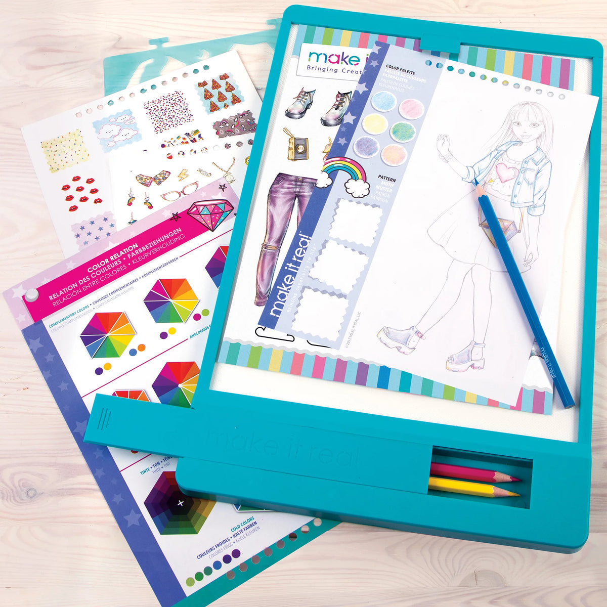 Fashion Design Tracing Light Table 8 Piece Kit L229792