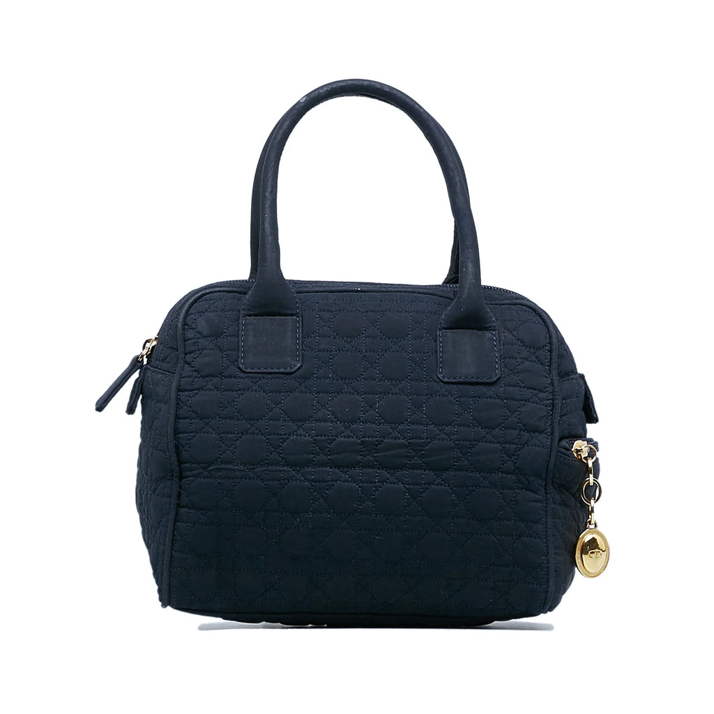 Pre-Owned Nylon Fabric Blue Top Handle Handbag L35107