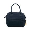 Pre-Owned Nylon Fabric Blue Top Handle Handbag L35107