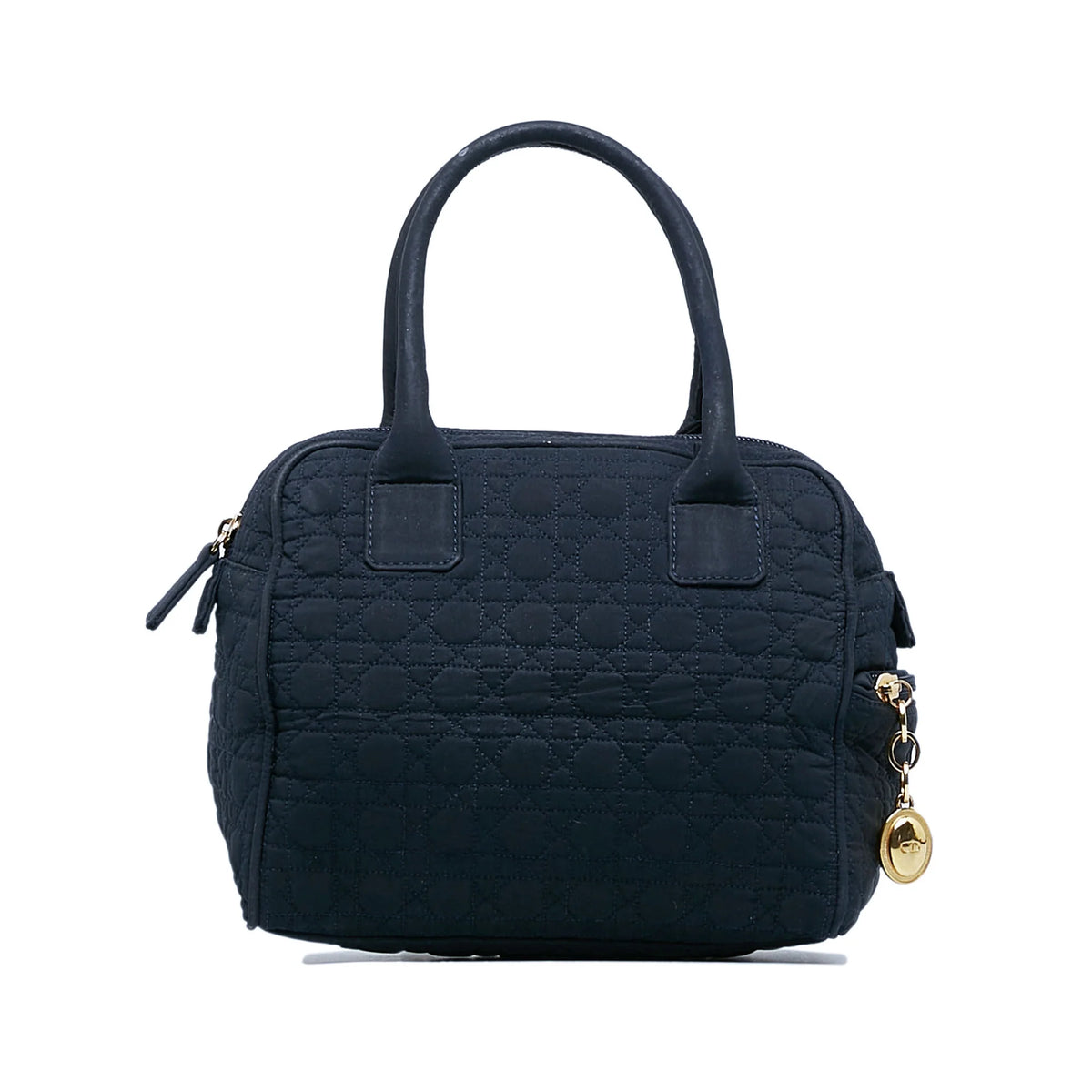 Pre-Owned Nylon Fabric Blue Top Handle Handbag L35107