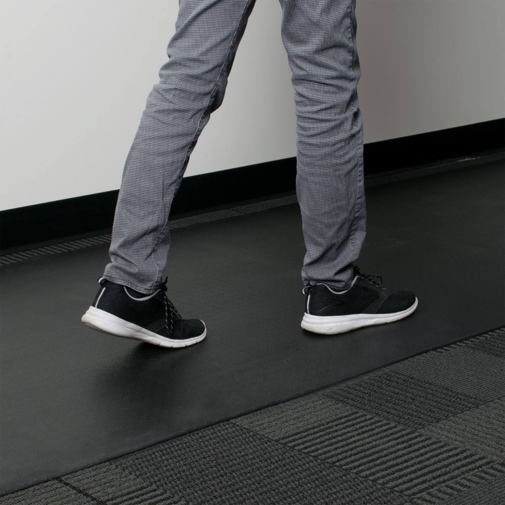 Black Vinyl Carpet Protection Runner Mat, 60 ft Roll C2180