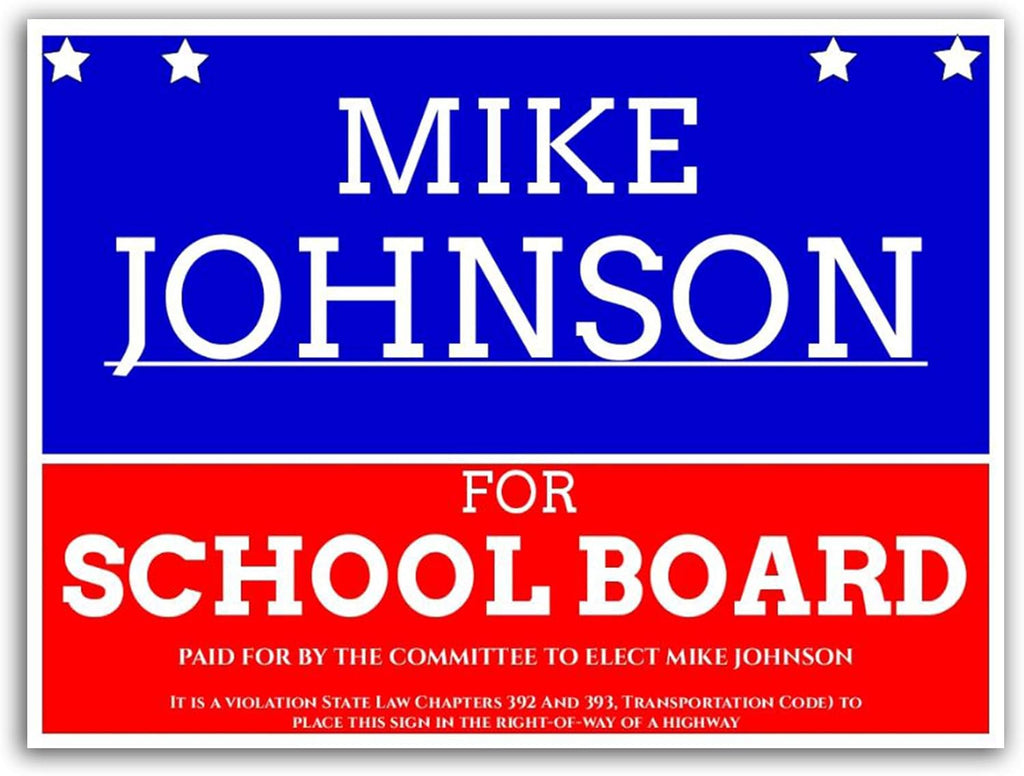 50 Pack Custom Yard Signs, Waterproof Plastic E2744