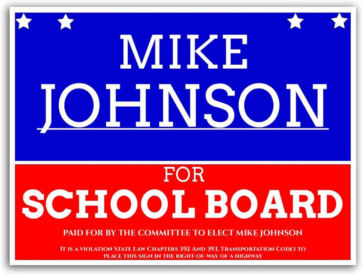 50 Pack Custom Yard Signs, Waterproof Plastic E2744