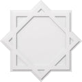 34 inch x 18 3/4 inch x 1 inch PVC Contemporary Ceiling Medallion N166
