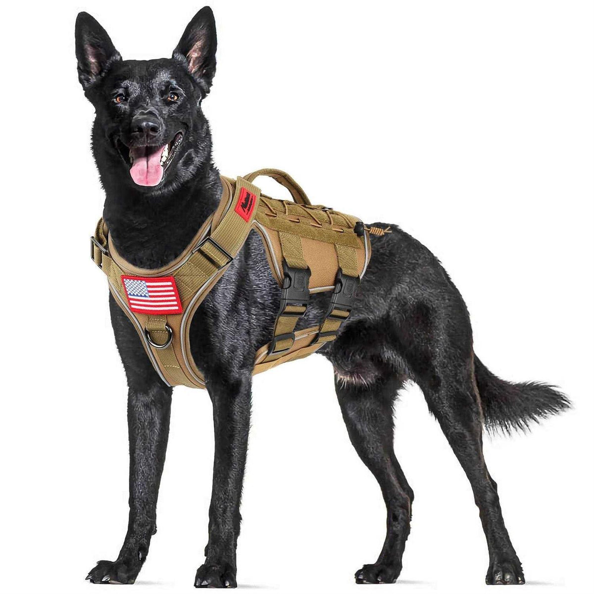 Tactical Dog Harness Reflective No Pull with Handle T7277