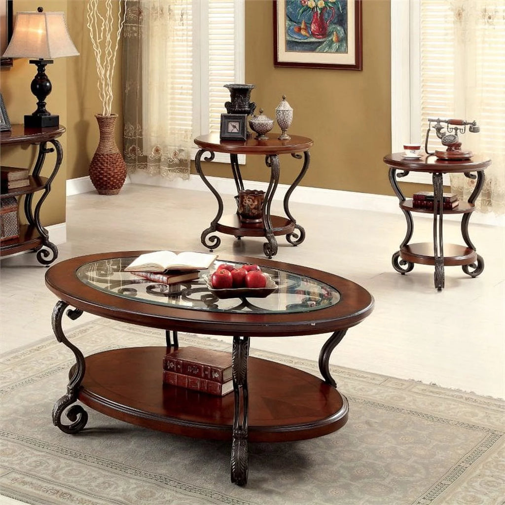 Solid Wood 2-Piece Coffee Table Set Z591