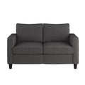 Gray Linen-Like Fabric Upholstered 2 Seater Loveseat Sofa L78331