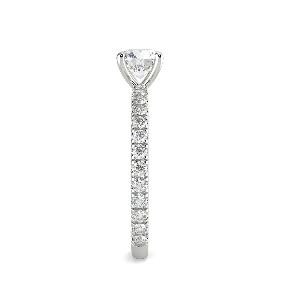 14k White Gold Lab Grown Diamond Engagement Ring C9550