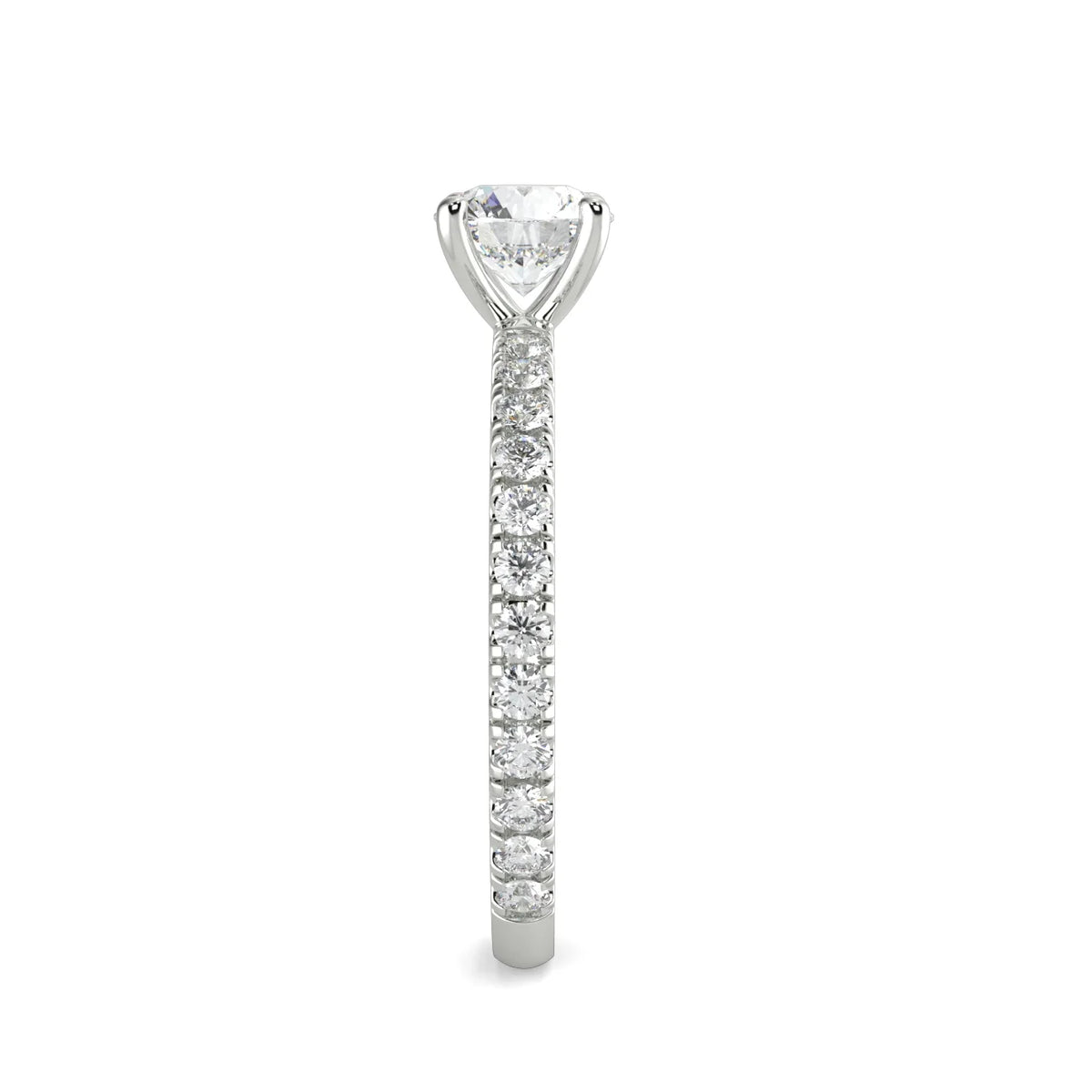 14k White Gold Lab Grown Diamond Engagement Ring C9550