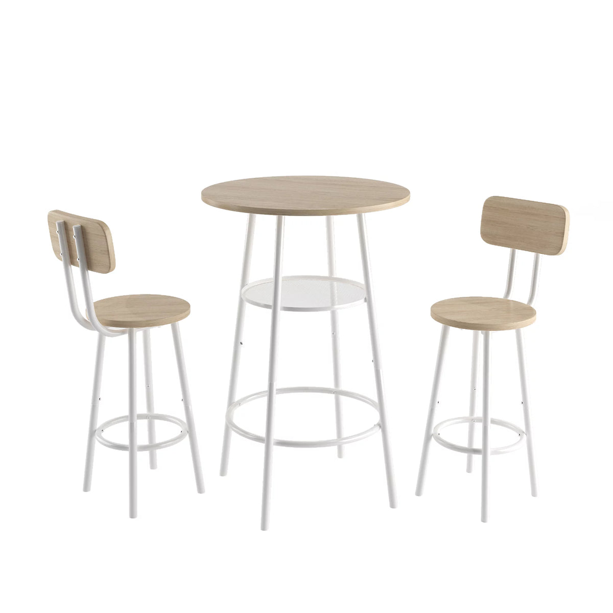 3-Piece Counter Height Bar Table Set with 3 Bar Stools E6045