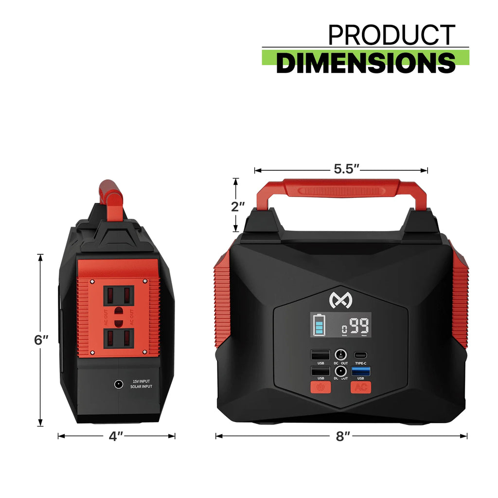 12V 300W 10A Portable Power Station 250Wh Lithium Battery with LED Light S820869
