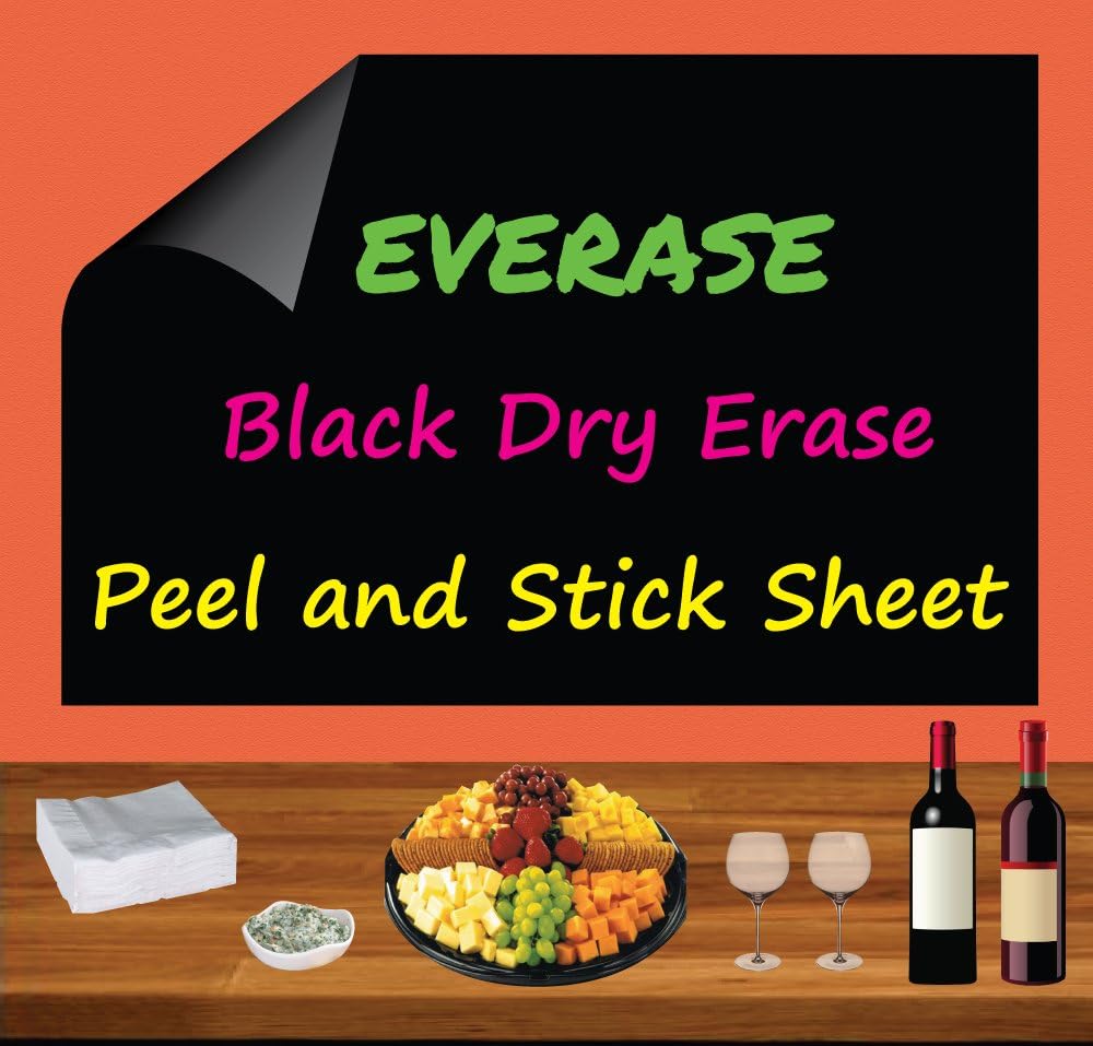 Black Dry Erase Self-Adhesive Sheet (36 x 48 in.) Pack of 2 V214