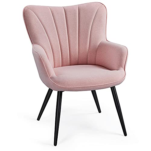 Brown PU Leather Armchair with Metal Legs J691