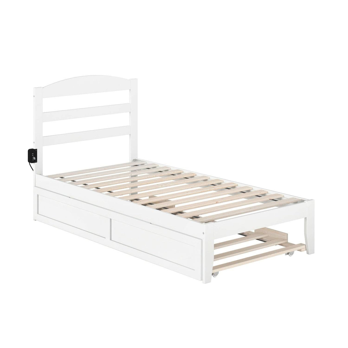 Grey Twin Bed with Twin Trundle A83212