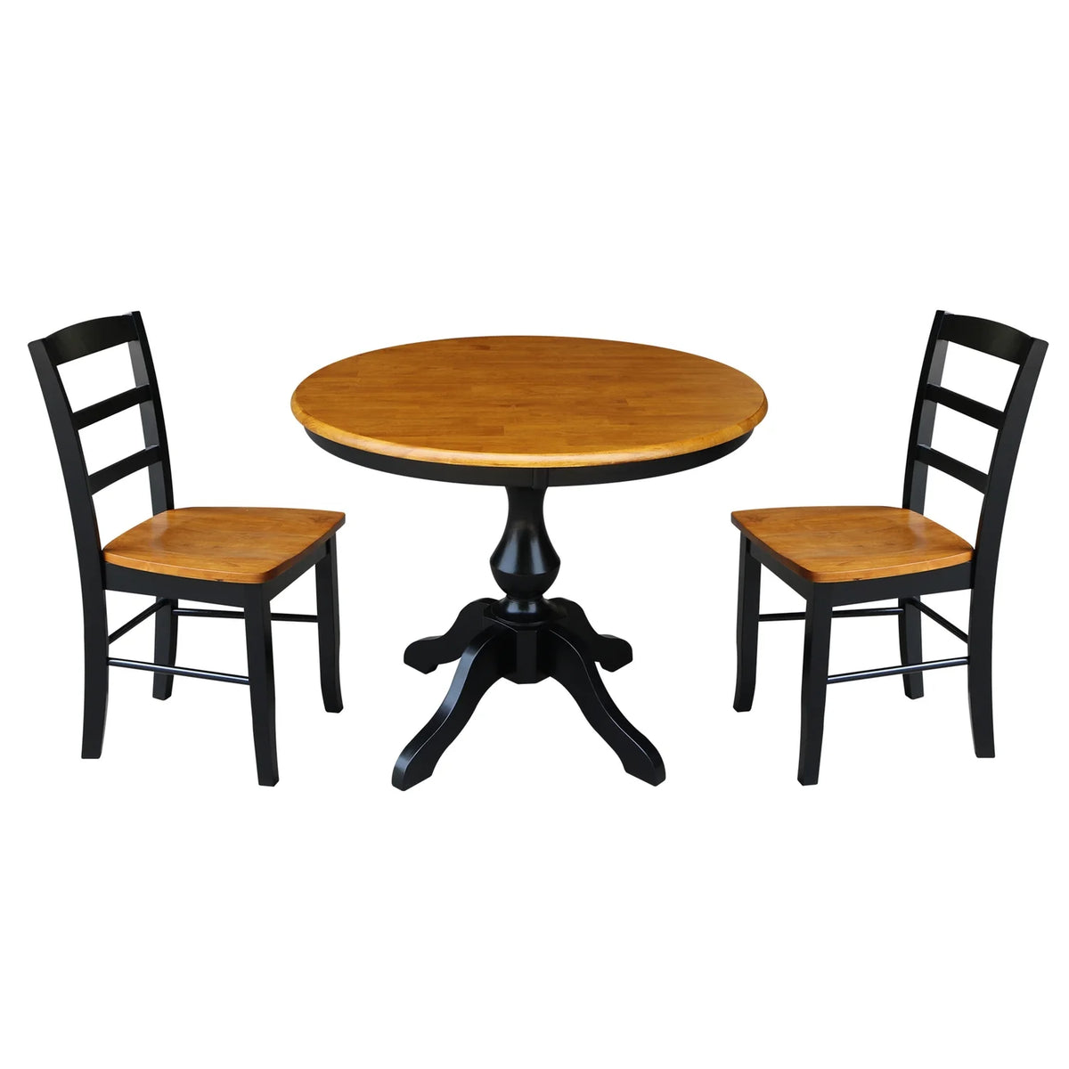 3 Piece 36" Round Dining Set in Cherry P6244