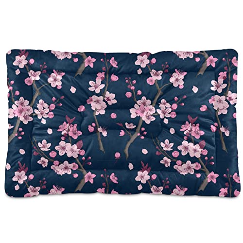 Soft Machine Washable Dog Bed Mat with Anti-Slip Bottom R4494