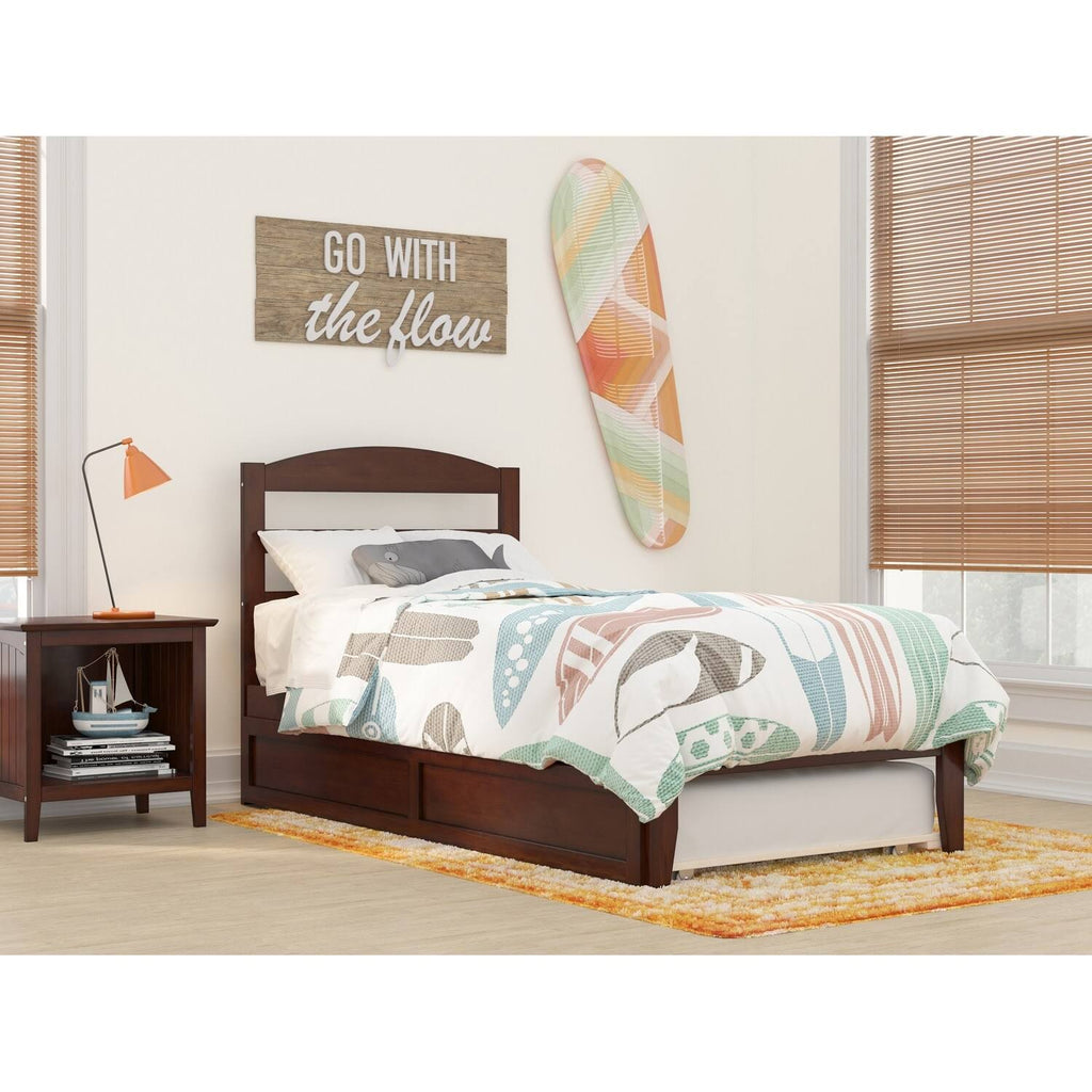 Grey Twin Bed with Twin Trundle A83212