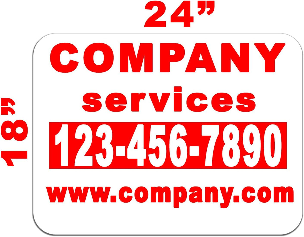 Pack of Two Custom Car Magnets with Rounded Corners, Full Color Digital Print, 24x18 N197