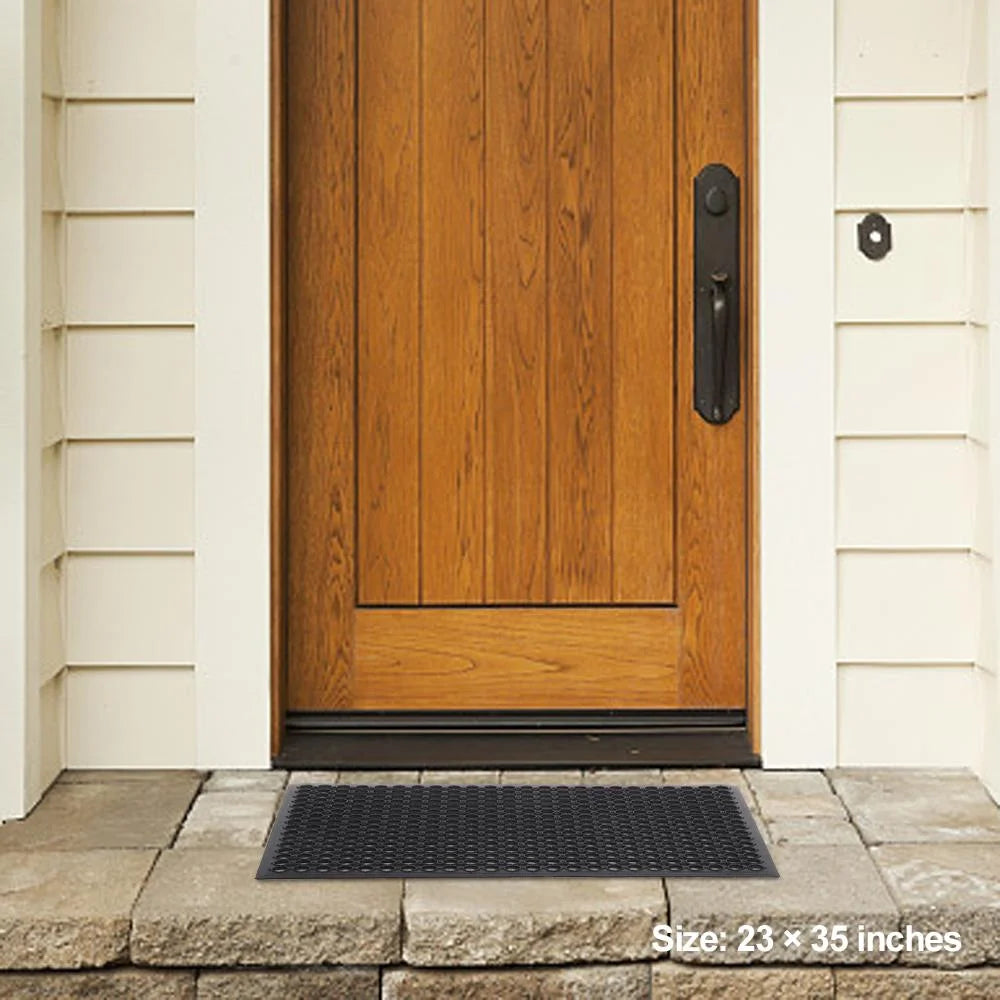 Black 36" x 24" Rubber Floor Mat S651683