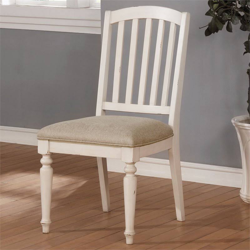 Antique White Wood Side Chair (Set of 2) S29889