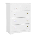 White 5 Drawer Dresser F90184