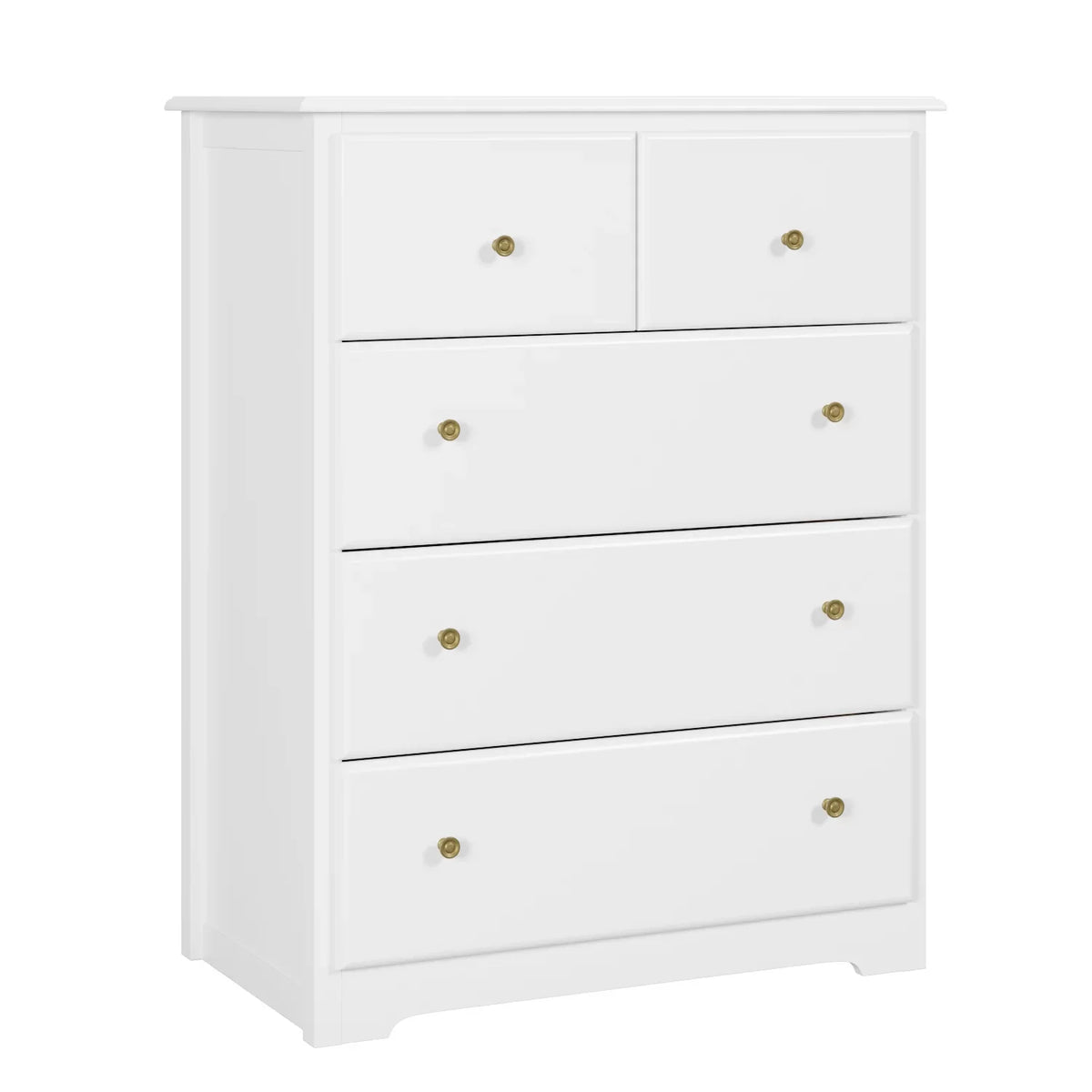 White 5 Drawer Dresser F90184