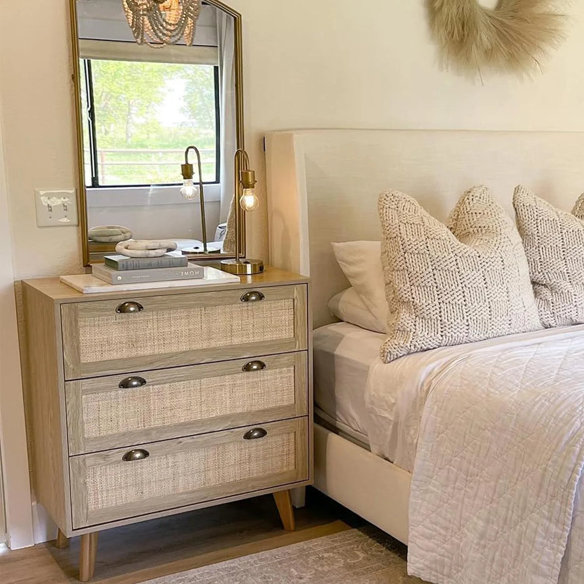 Rattan Cabinet Chest of Drawers B63566