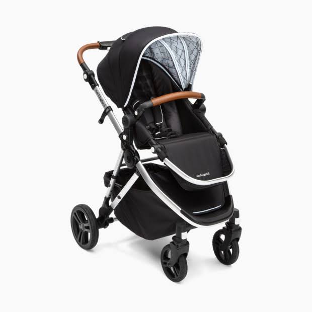Black Single Stroller with Leather Canopy Q79212
