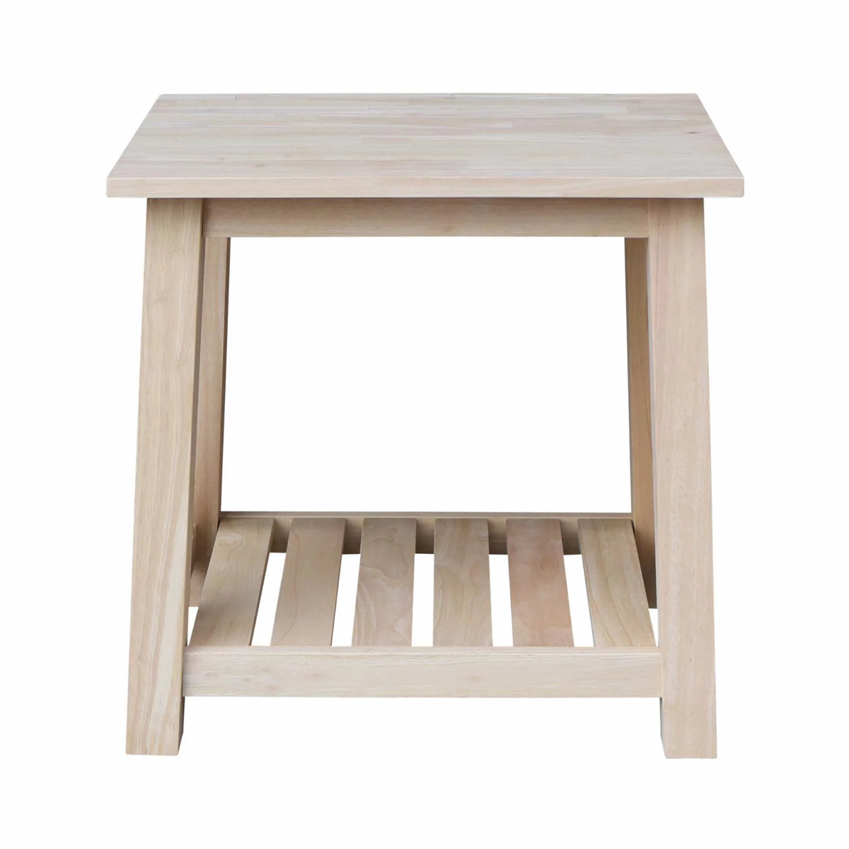 Solid Wood End Table with Shelf G60782