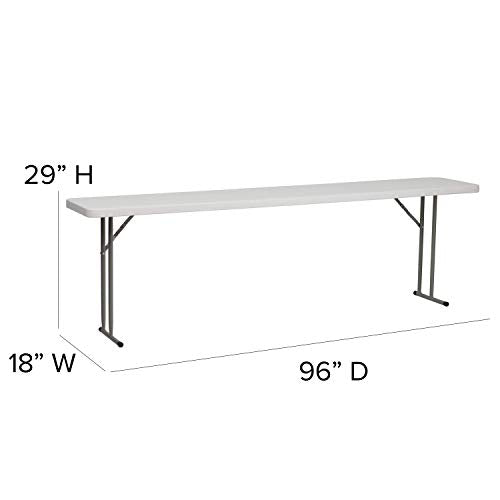 5-Foot Rectangle White Plastic Folding Training Table M964