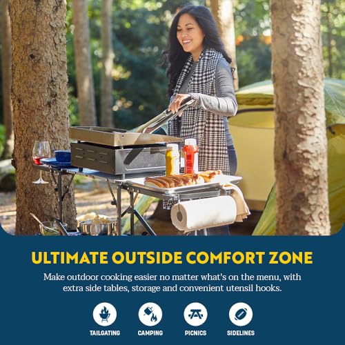 Portable Folding Cook Station with Heat Resistant Tabletop O57246