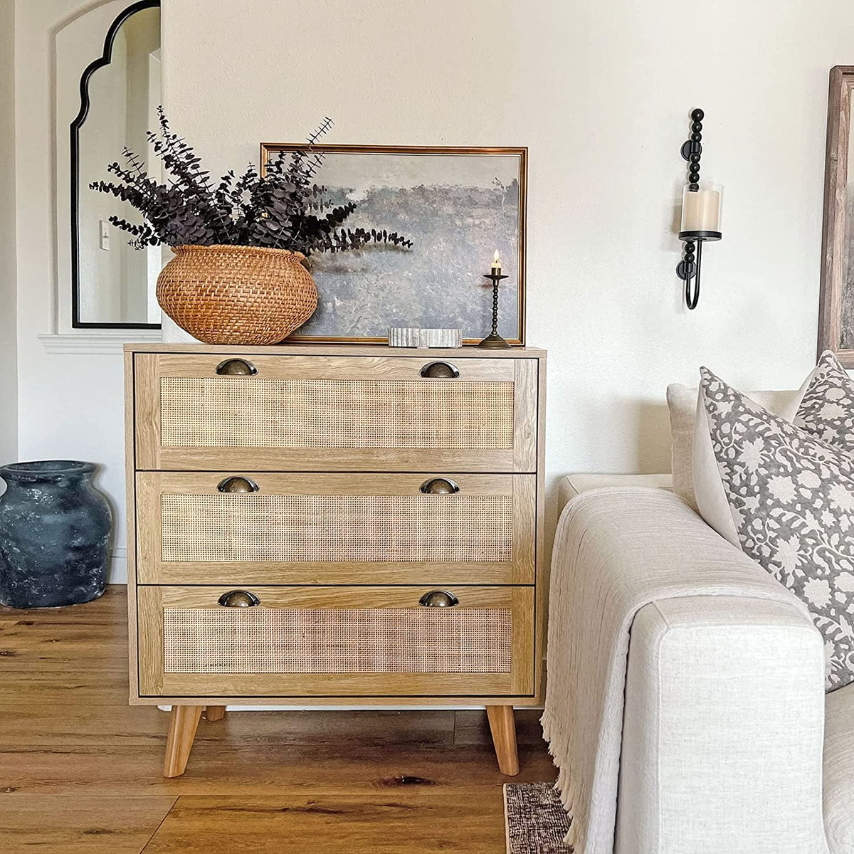 Rattan Cabinet Chest of Drawers B63566