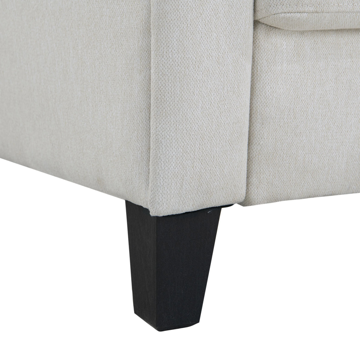 Oyster Fabric Sofa with Rolled Arms J55522