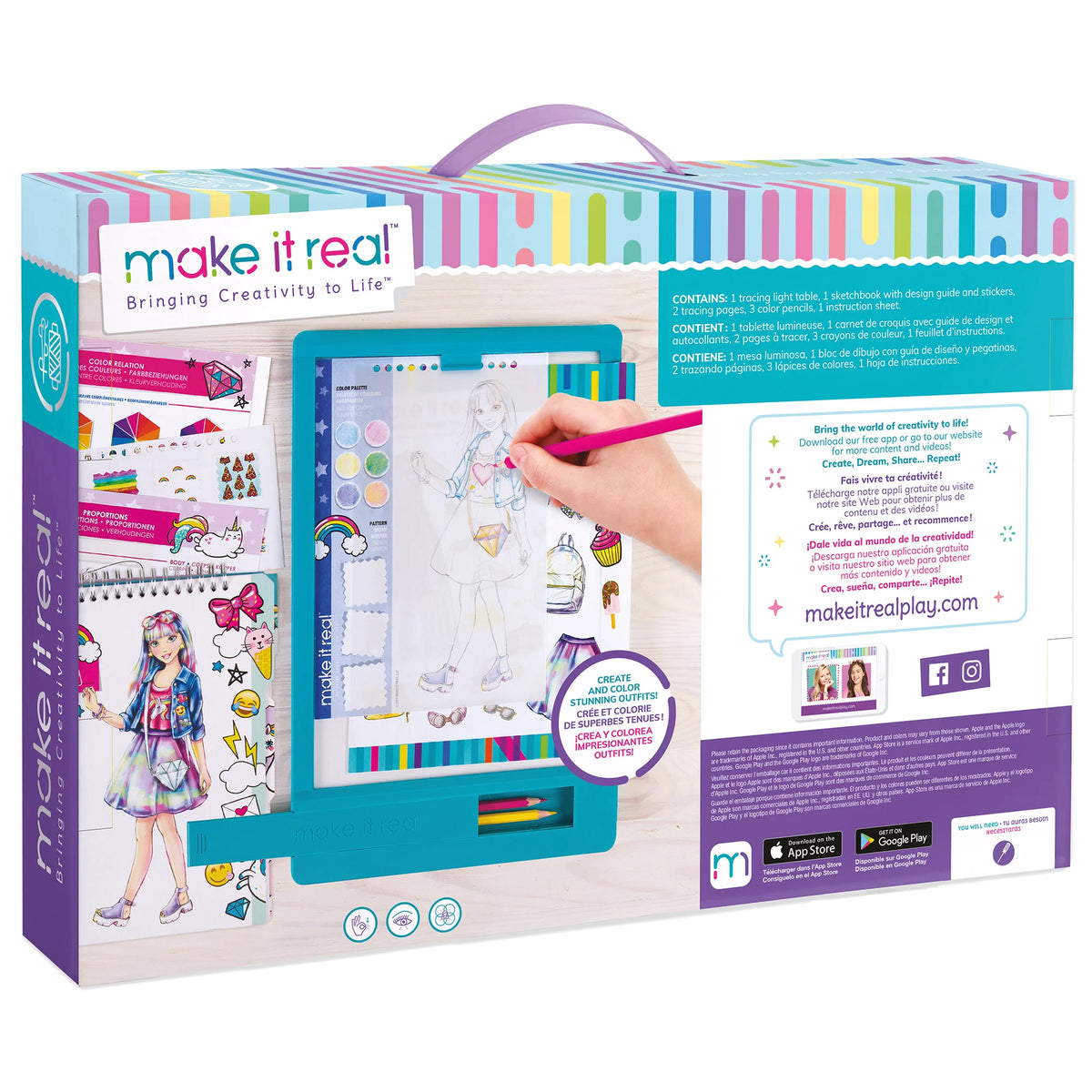 Fashion Design Tracing Light Table 8 Piece Kit L229792