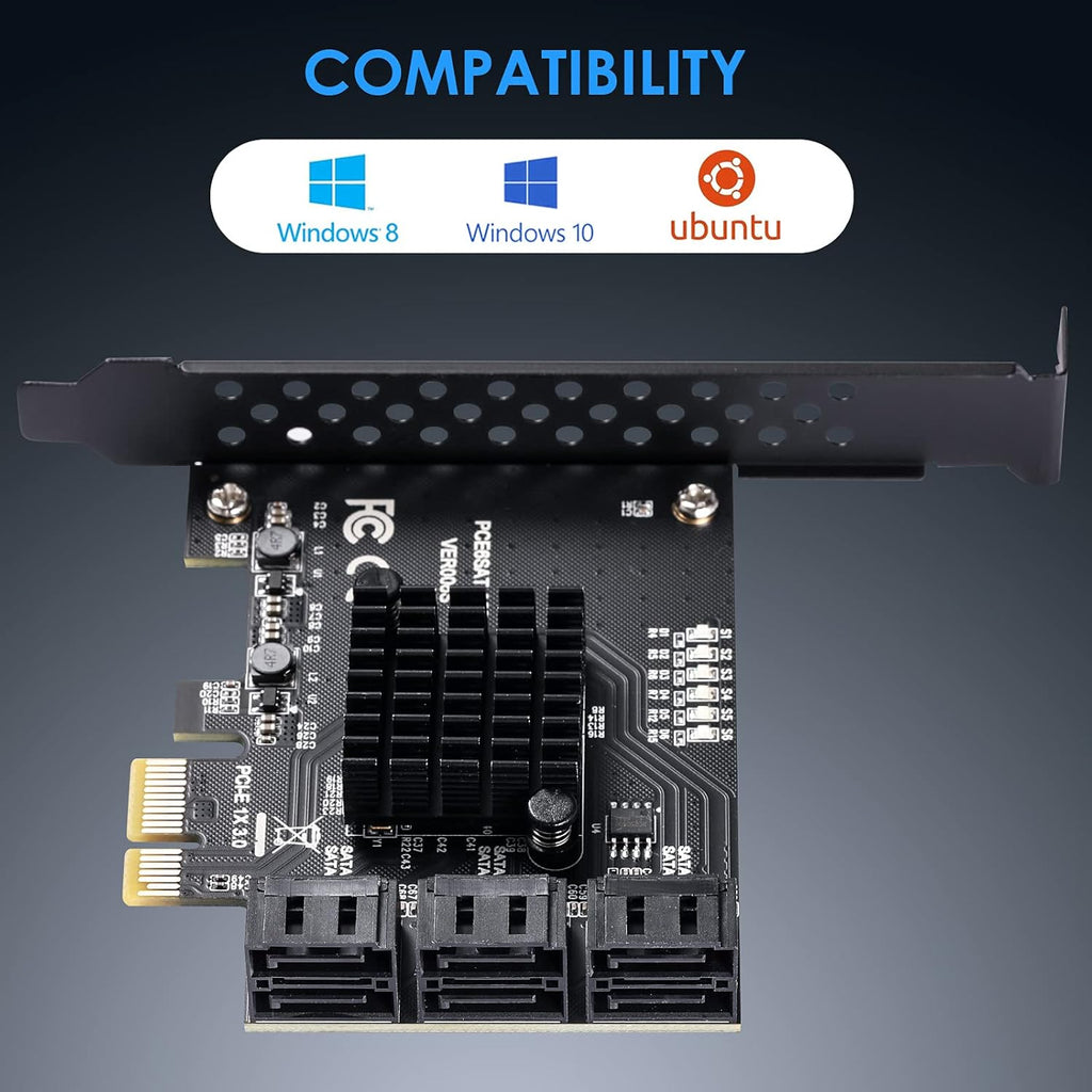 PCIE 16X SATA Card 24 Ports, 6 Gbit/s SATA 3.0 PCIe Card M903249