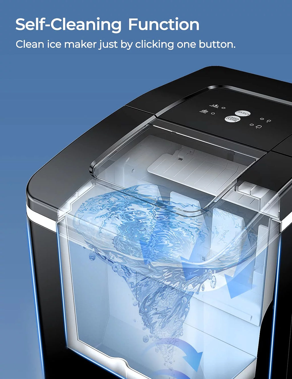 Countertop Ice Maker 2 Ice Sizes 28 lbs Self-Clean Z3101